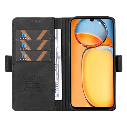 YIKATU YK-005 For Xiaomi Redmi 13C 4G / Poco C65 4G Case PU Leather Full Protection Phone Cover