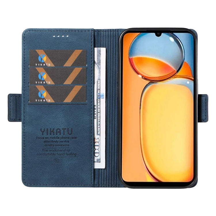 YIKATU YK-005 For Xiaomi Redmi 13C 4G / Poco C65 4G Case PU Leather Full Protection Phone Cover