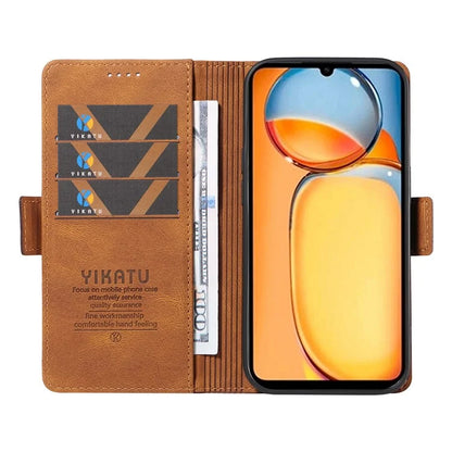 YIKATU YK-005 For Xiaomi Redmi 13C 4G / Poco C65 4G Case PU Leather Full Protection Phone Cover