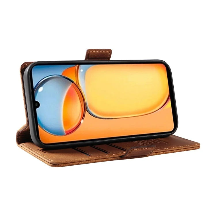 YIKATU YK-005 For Xiaomi Redmi 13C 4G / Poco C65 4G Case PU Leather Full Protection Phone Cover