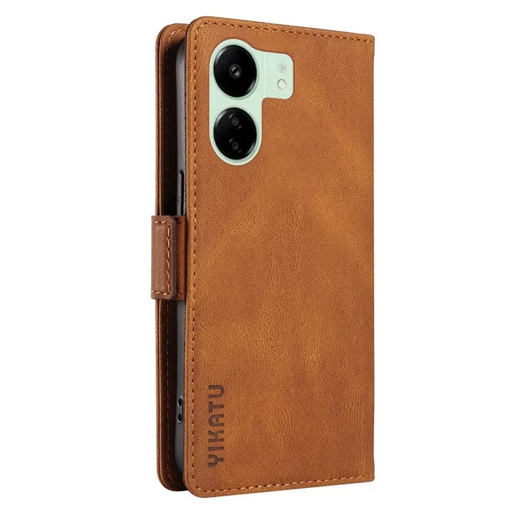 YIKATU YK-005 For Xiaomi Redmi 13C 4G / Poco C65 4G Case PU Leather Full Protection Phone Cover