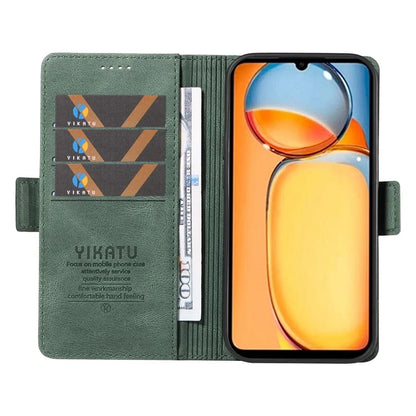 YIKATU YK-005 For Xiaomi Redmi 13C 4G / Poco C65 4G Case PU Leather Full Protection Phone Cover