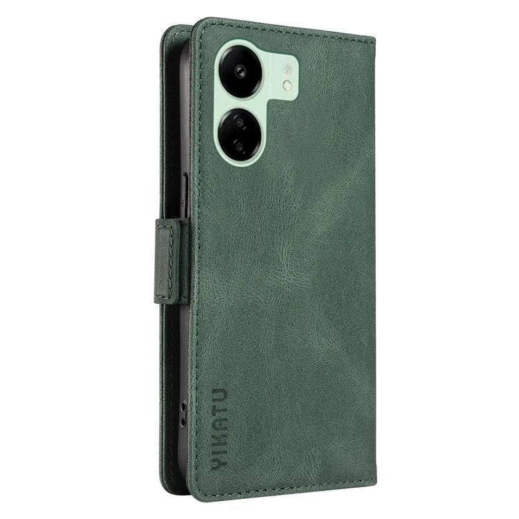 YIKATU YK-005 For Xiaomi Redmi 13C 4G / Poco C65 4G Case PU Leather Full Protection Phone Cover