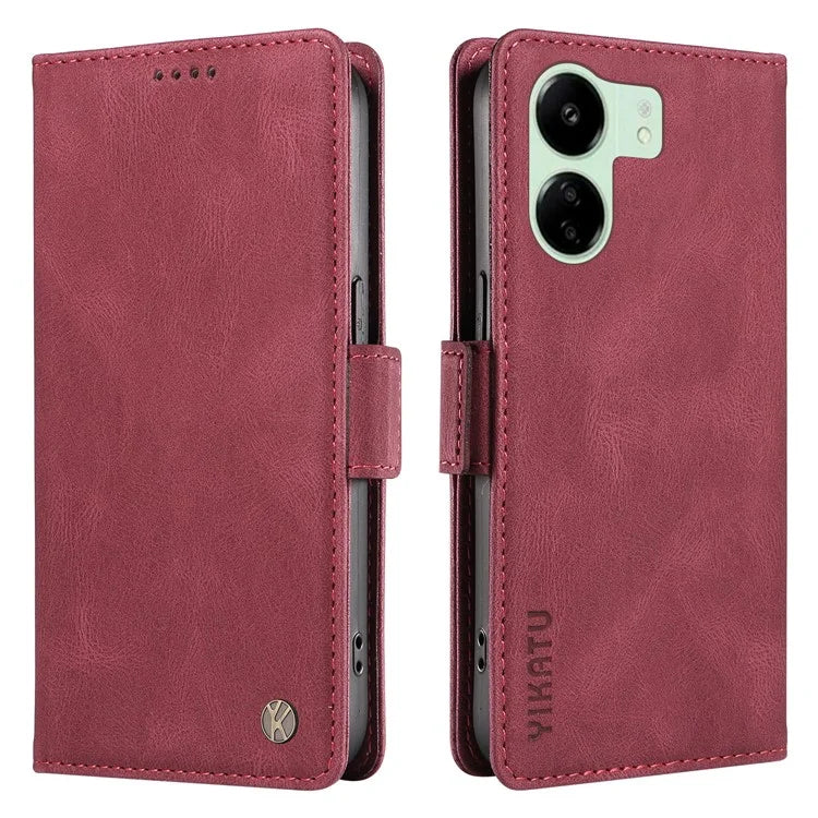 YIKATU YK-005 For Xiaomi Redmi 13C 4G / Poco C65 4G Case PU Leather Full Protection Phone Cover