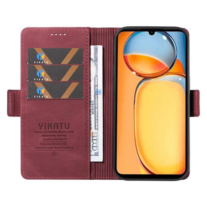 YIKATU YK-005 For Xiaomi Redmi 13C 4G / Poco C65 4G Case PU Leather Full Protection Phone Cover