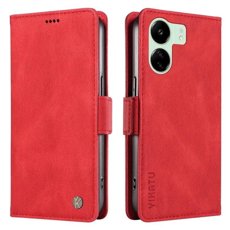 YIKATU YK-005 For Xiaomi Redmi 13C 4G / Poco C65 4G Case PU Leather Full Protection Phone Cover