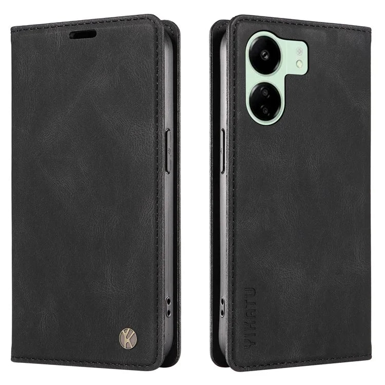 YIKATU YK-004 For Xiaomi Redmi 13C 4G / Poco C65 4G Wallet Case PU Leather Flip Folio Phone Cover