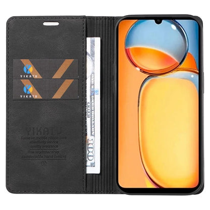 YIKATU YK-004 For Xiaomi Redmi 13C 4G / Poco C65 4G Wallet Case PU Leather Flip Folio Phone Cover