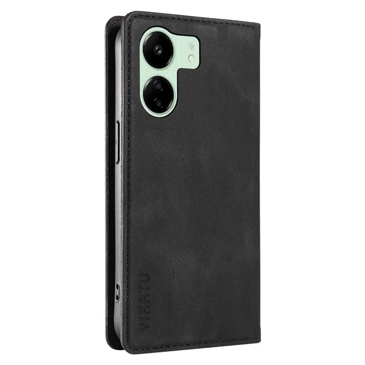 YIKATU YK-004 For Xiaomi Redmi 13C 4G / Poco C65 4G Wallet Case PU Leather Flip Folio Phone Cover