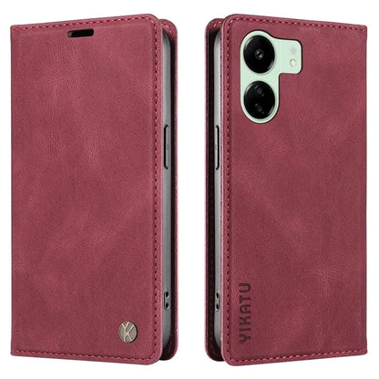 YIKATU YK-004 For Xiaomi Redmi 13C 4G / Poco C65 4G Wallet Case PU Leather Flip Folio Phone Cover