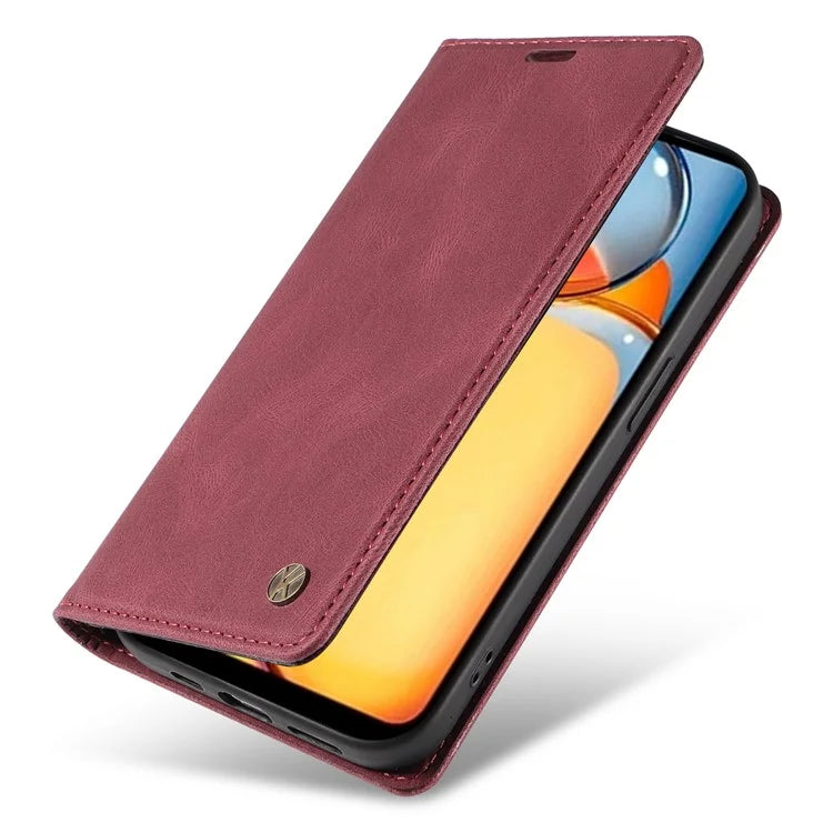 YIKATU YK-004 For Xiaomi Redmi 13C 4G / Poco C65 4G Wallet Case PU Leather Flip Folio Phone Cover