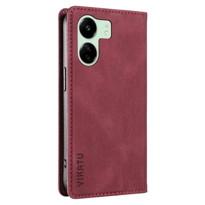 YIKATU YK-004 For Xiaomi Redmi 13C 4G / Poco C65 4G Wallet Case PU Leather Flip Folio Phone Cover