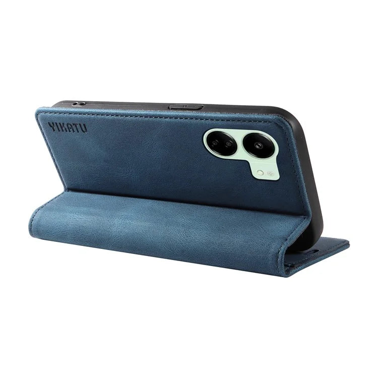 YIKATU YK-004 For Xiaomi Redmi 13C 4G / Poco C65 4G Wallet Case PU Leather Flip Folio Phone Cover