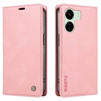 YIKATU YK-004 For Xiaomi Redmi 13C 4G / Poco C65 4G Wallet Case PU Leather Flip Folio Phone Cover