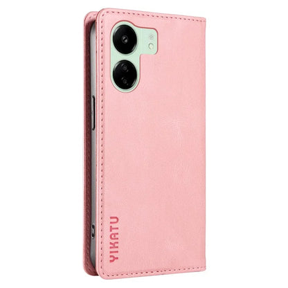 YIKATU YK-004 For Xiaomi Redmi 13C 4G / Poco C65 4G Wallet Case PU Leather Flip Folio Phone Cover