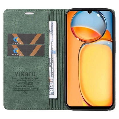 YIKATU YK-004 For Xiaomi Redmi 13C 4G / Poco C65 4G Wallet Case PU Leather Flip Folio Phone Cover