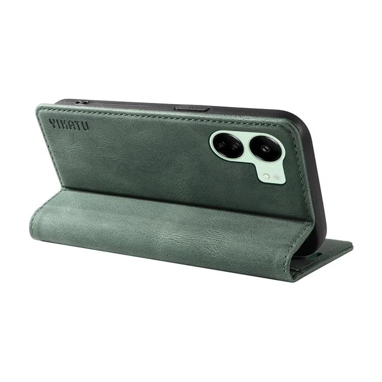 YIKATU YK-004 For Xiaomi Redmi 13C 4G / Poco C65 4G Wallet Case PU Leather Flip Folio Phone Cover