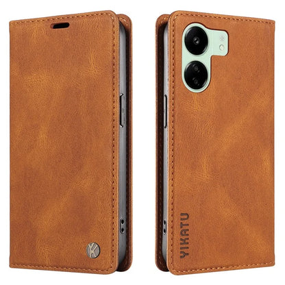YIKATU YK-004 For Xiaomi Redmi 13C 4G / Poco C65 4G Wallet Case PU Leather Flip Folio Phone Cover