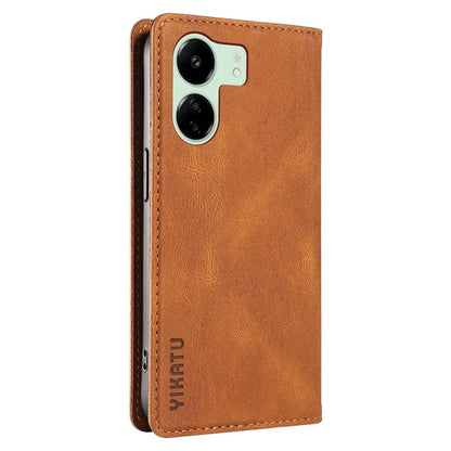 YIKATU YK-004 For Xiaomi Redmi 13C 4G / Poco C65 4G Wallet Case PU Leather Flip Folio Phone Cover