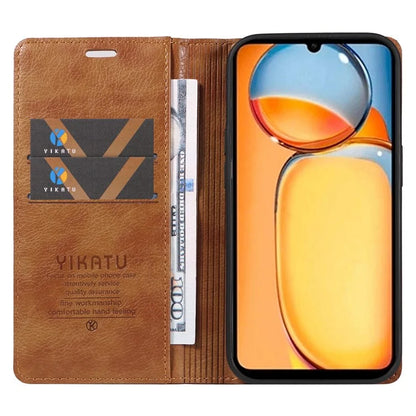 YIKATU YK-006 For Xiaomi Redmi 13C 4G / Poco C65 4G Wallet Case PU Leather Stand Phone Cover