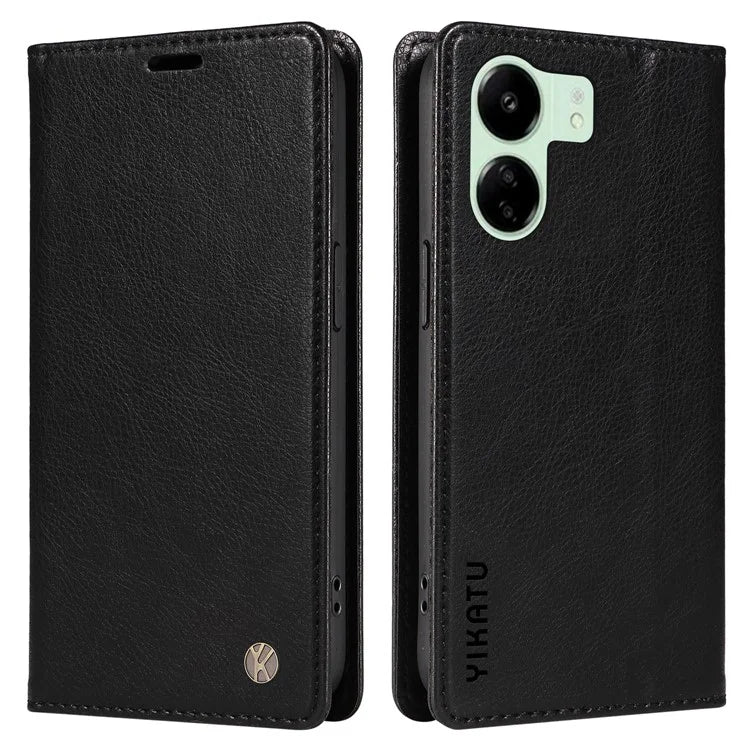 YIKATU YK-006 For Xiaomi Redmi 13C 4G / Poco C65 4G Wallet Case PU Leather Stand Phone Cover