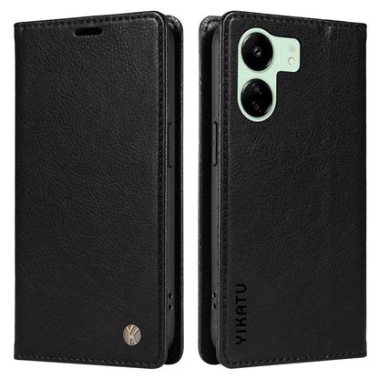 YIKATU YK-006 For Xiaomi Redmi 13C 4G / Poco C65 4G Wallet Case PU Leather Stand Phone Cover