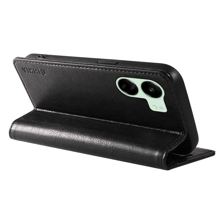 YIKATU YK-006 For Xiaomi Redmi 13C 4G / Poco C65 4G Wallet Case PU Leather Stand Phone Cover