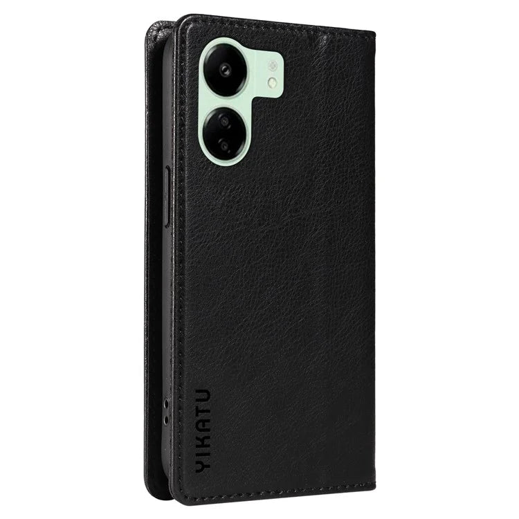 YIKATU YK-006 For Xiaomi Redmi 13C 4G / Poco C65 4G Wallet Case PU Leather Stand Phone Cover