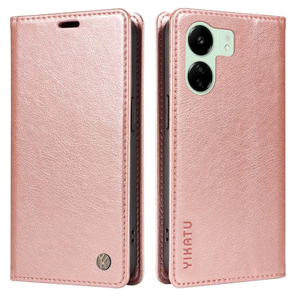 YIKATU YK-006 For Xiaomi Redmi 13C 4G / Poco C65 4G Wallet Case PU Leather Stand Phone Cover