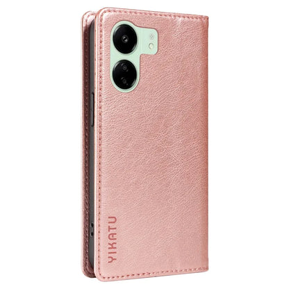 YIKATU YK-006 For Xiaomi Redmi 13C 4G / Poco C65 4G Wallet Case PU Leather Stand Phone Cover