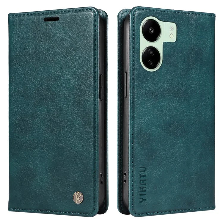 YIKATU YK-006 For Xiaomi Redmi 13C 4G / Poco C65 4G Wallet Case PU Leather Stand Phone Cover
