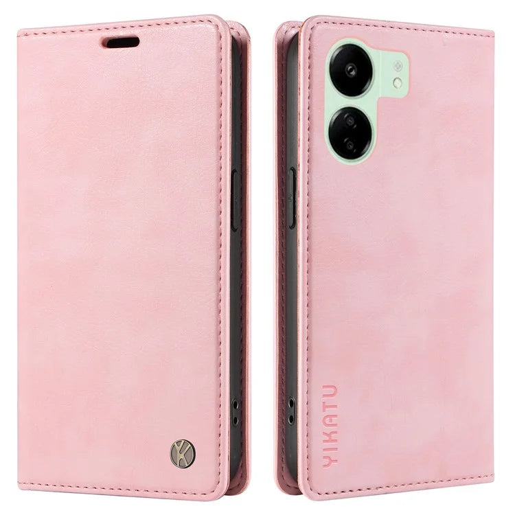 YIKATU YK-006 For Xiaomi Redmi 13C 4G / Poco C65 4G Wallet Case PU Leather Stand Phone Cover