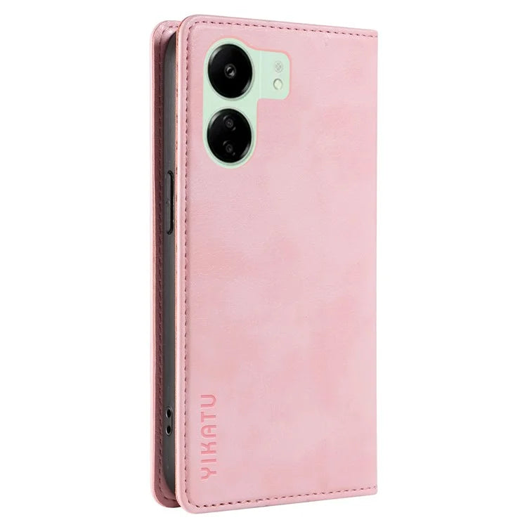 YIKATU YK-006 For Xiaomi Redmi 13C 4G / Poco C65 4G Wallet Case PU Leather Stand Phone Cover