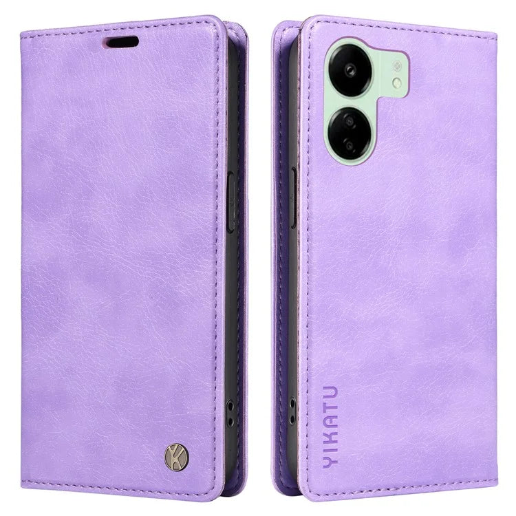 YIKATU YK-006 For Xiaomi Redmi 13C 4G / Poco C65 4G Wallet Case PU Leather Stand Phone Cover