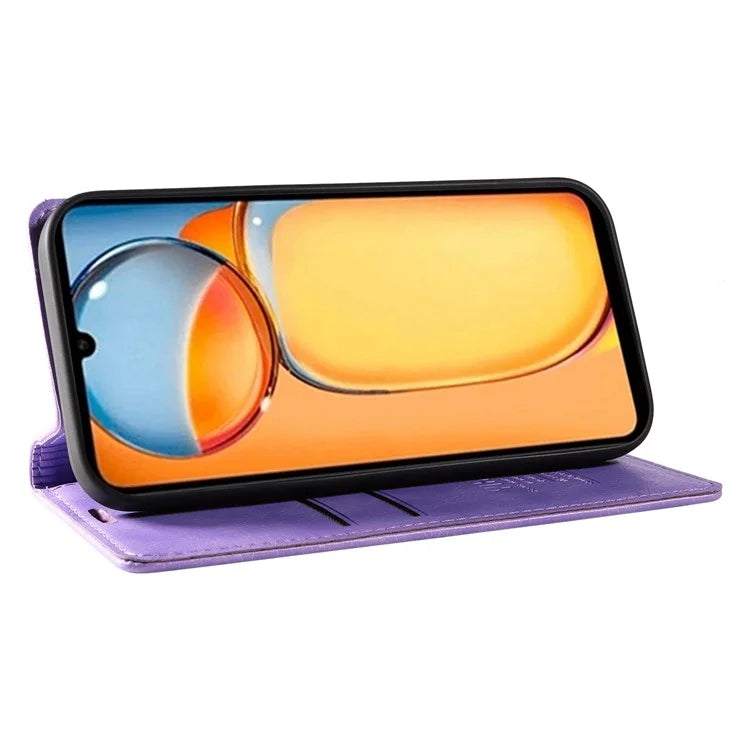YIKATU YK-006 For Xiaomi Redmi 13C 4G / Poco C65 4G Wallet Case PU Leather Stand Phone Cover