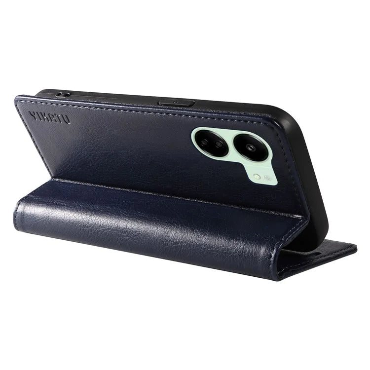 YIKATU YK-006 For Xiaomi Redmi 13C 4G / Poco C65 4G Wallet Case PU Leather Stand Phone Cover