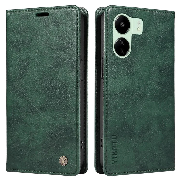 YIKATU YK-006 For Xiaomi Redmi 13C 4G / Poco C65 4G Wallet Case PU Leather Stand Phone Cover
