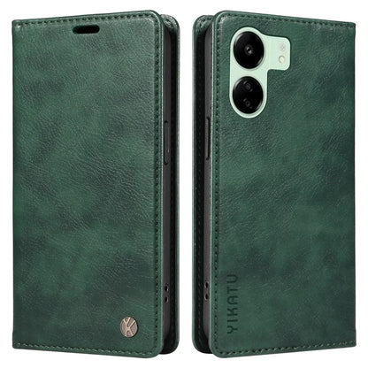 YIKATU YK-006 For Xiaomi Redmi 13C 4G / Poco C65 4G Wallet Case PU Leather Stand Phone Cover