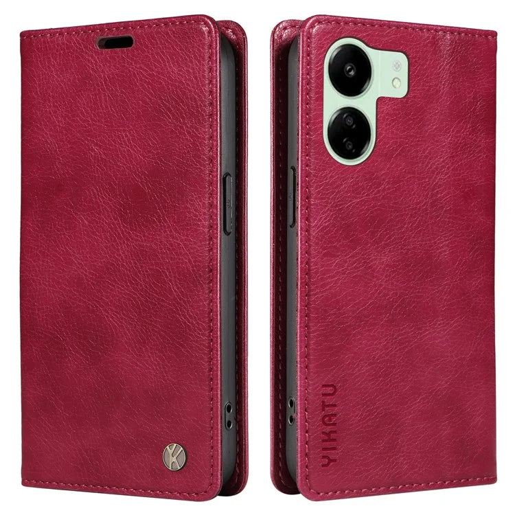 YIKATU YK-006 For Xiaomi Redmi 13C 4G / Poco C65 4G Wallet Case PU Leather Stand Phone Cover