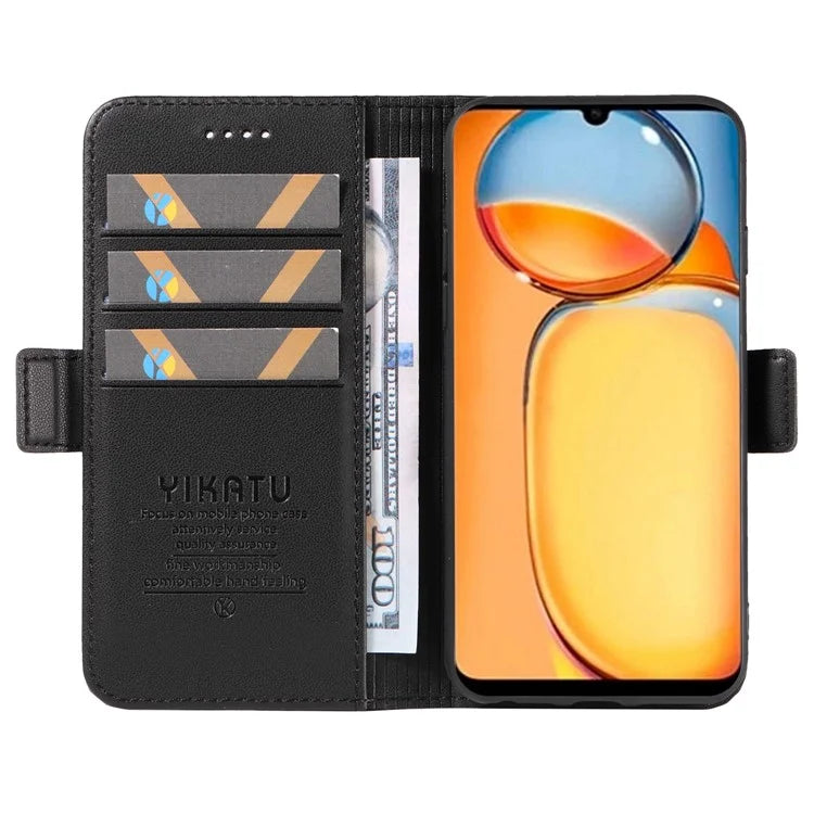 YIKATU YK-003 For Xiaomi Redmi 13C 4G / Poco C65 4G Case PU Leather Stand Phone Cover