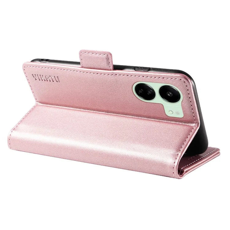 YIKATU YK-003 For Xiaomi Redmi 13C 4G / Poco C65 4G Case PU Leather Stand Phone Cover