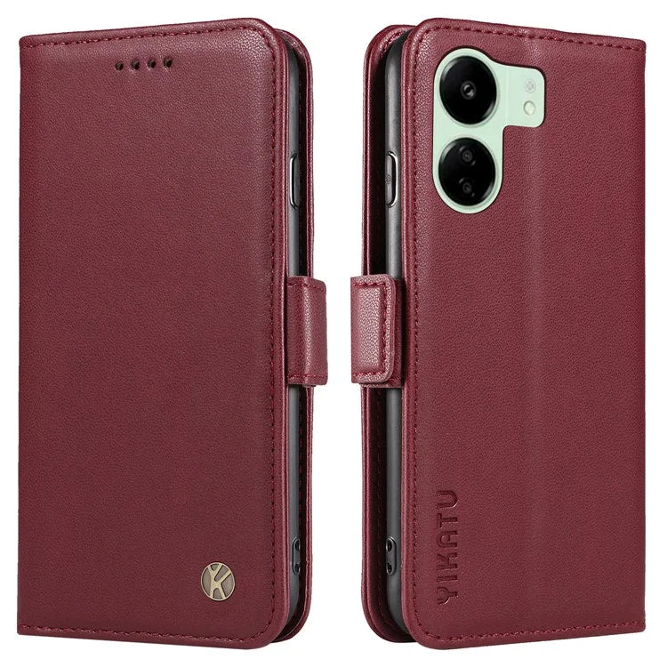YIKATU YK-003 For Xiaomi Redmi 13C 4G / Poco C65 4G Case PU Leather Stand Phone Cover