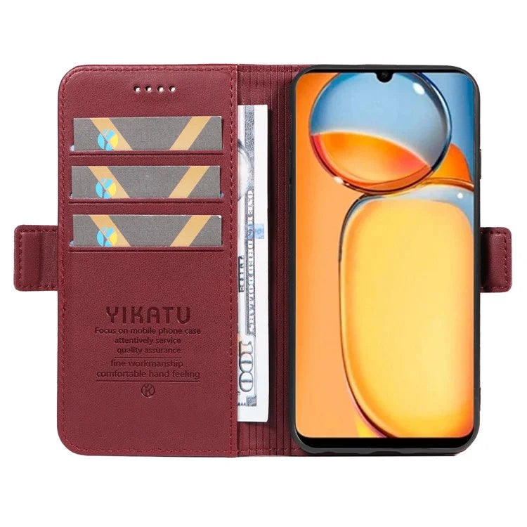 YIKATU YK-003 For Xiaomi Redmi 13C 4G / Poco C65 4G Case PU Leather Stand Phone Cover