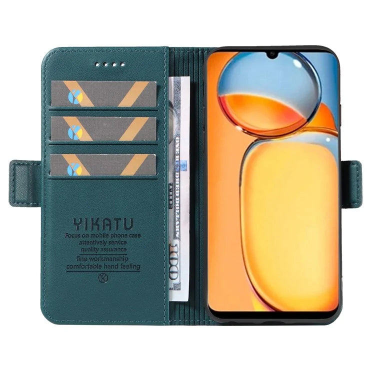 YIKATU YK-003 For Xiaomi Redmi 13C 4G / Poco C65 4G Case PU Leather Stand Phone Cover