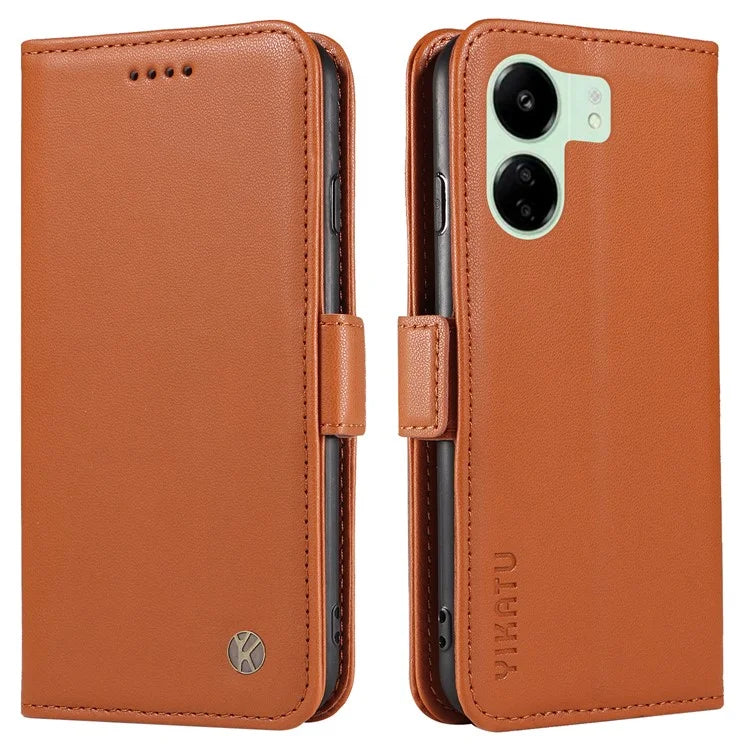 YIKATU YK-003 For Xiaomi Redmi 13C 4G / Poco C65 4G Case PU Leather Stand Phone Cover