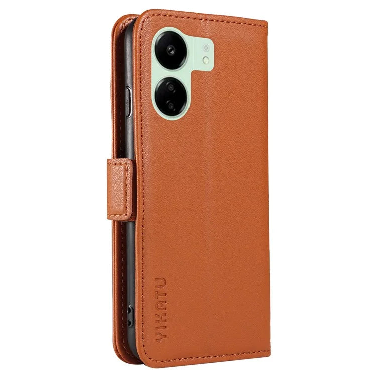 YIKATU YK-003 For Xiaomi Redmi 13C 4G / Poco C65 4G Case PU Leather Stand Phone Cover