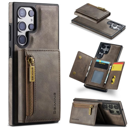 DG.MING M5 Series For Samsung Galaxy S24+ Wallet Case 2-in-1 Detachable Leather Phone Cover