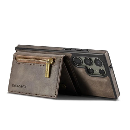DG.MING M5 Series For Samsung Galaxy S24+ Wallet Case 2-in-1 Detachable Leather Phone Cover