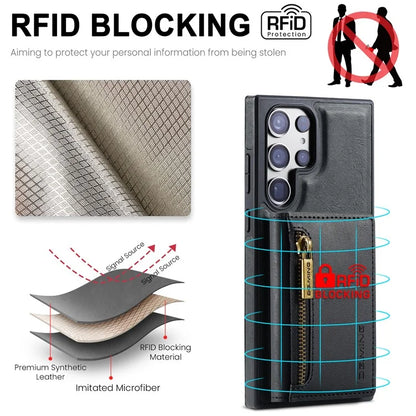 DG.MING M5 Series For Samsung Galaxy S24+ Wallet Case 2-in-1 Detachable Leather Phone Cover