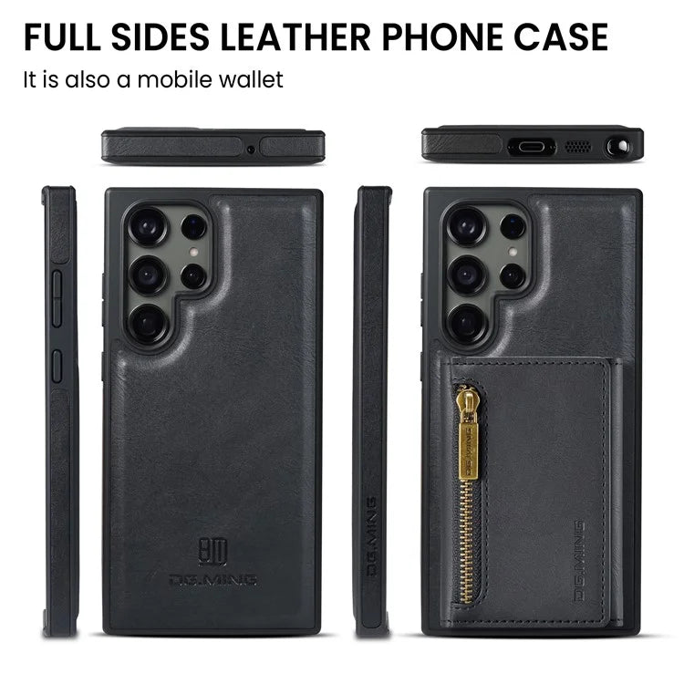 DG.MING M5 Series For Samsung Galaxy S24+ Wallet Case 2-in-1 Detachable Leather Phone Cover